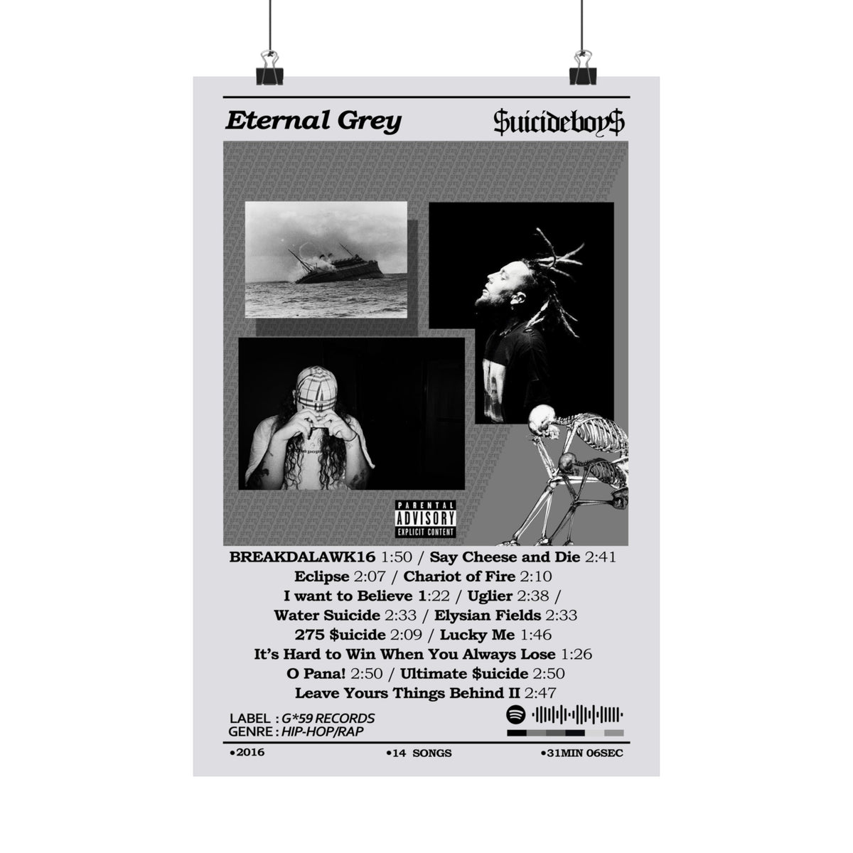 SuicideBoys Eternal Grey Album Poster