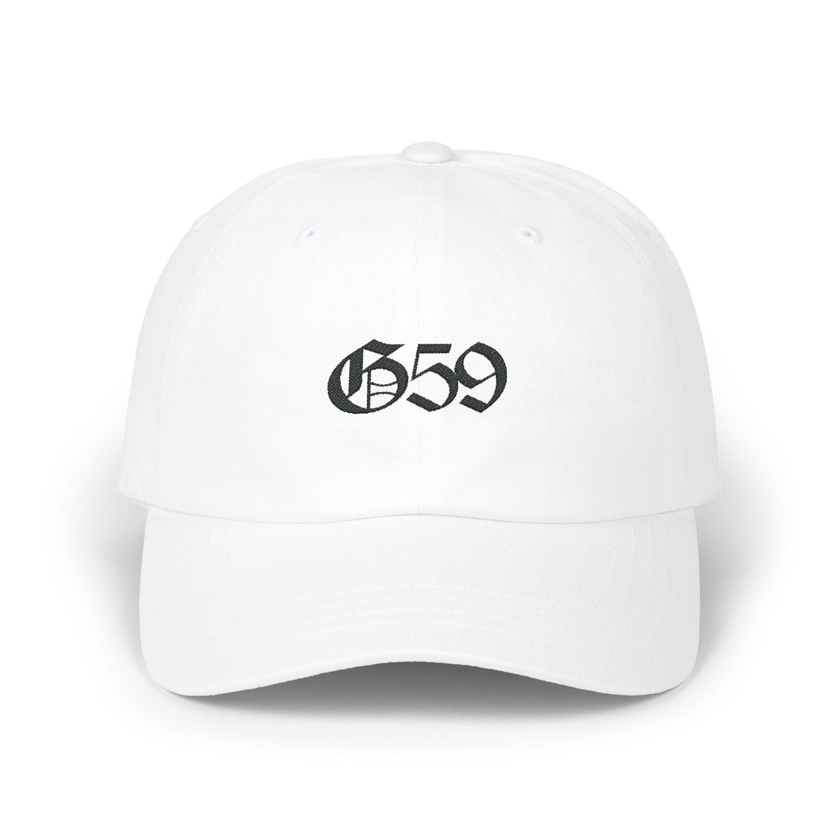 G59 Embroidered White Cap