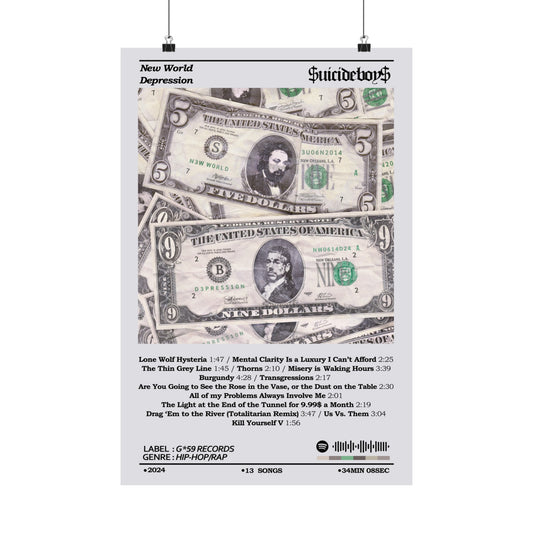 SuicideBoys White New World Depression Album Poster